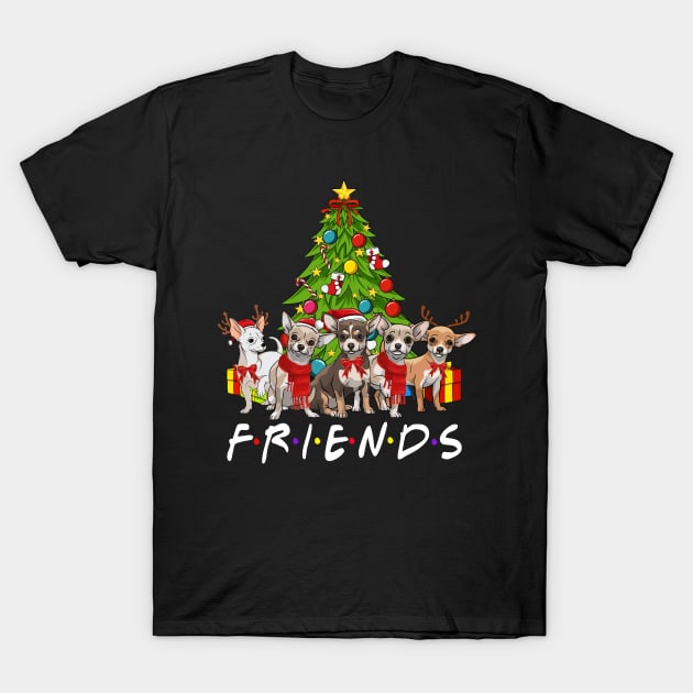 Christmas Tree Chihuahuas T-Shirt by TeeWind